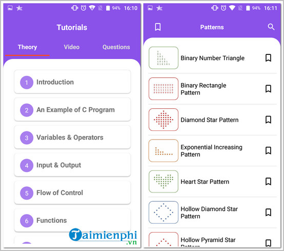 Tải Learn C Programming cho Android, Ứng dụng học lập trình C cho điện