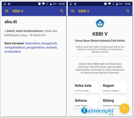 Tải Kamus Besar Bahasa Indonesia Cho Android, IPhone - Ứng Dụng Từ điể