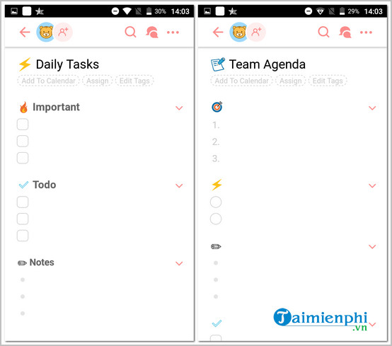 Taskade Task Tree Taskade cho Android, iPhone - Ứng dụng quản lý công việc cho Android