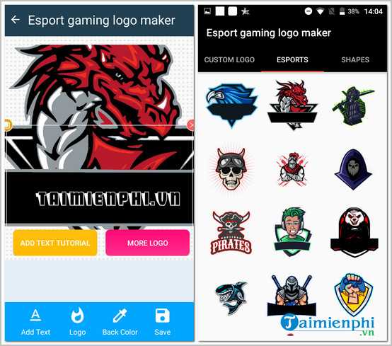 Download eSports gaming logo maker with name Cho Android - Công cụ thi