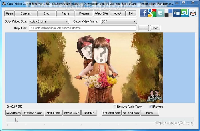 Download Cute Video Cutter Free 1.500 - Chỉnh sửa, cắt video -taimienp