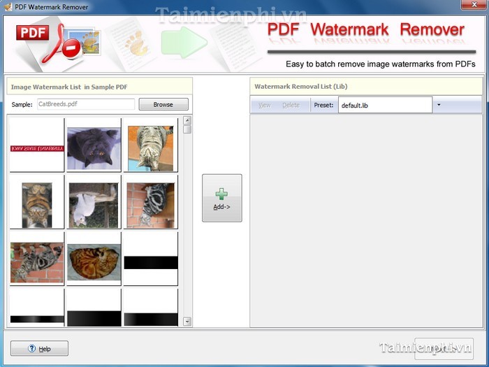 Download PDF Watermark Remover 1.0.2 - Xóa chữ ký, logo trên file pdf