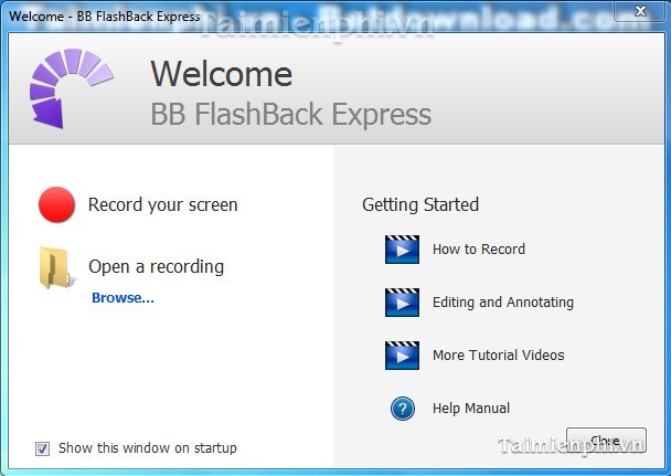 Download FlashBack Express  Build 3504 - Quay video màn hình sắc