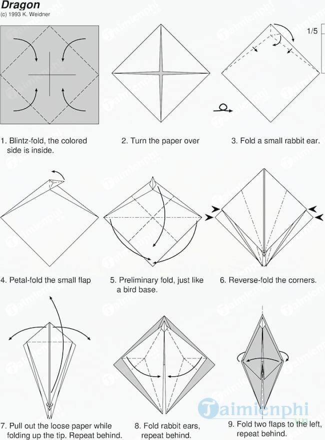 Một số mẫu xếp giấy Origami hay và đẹp